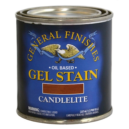 General Finishes 1/2 Pt Candlelite Gel Stain Oil-Based Heavy Bodied Stain CH